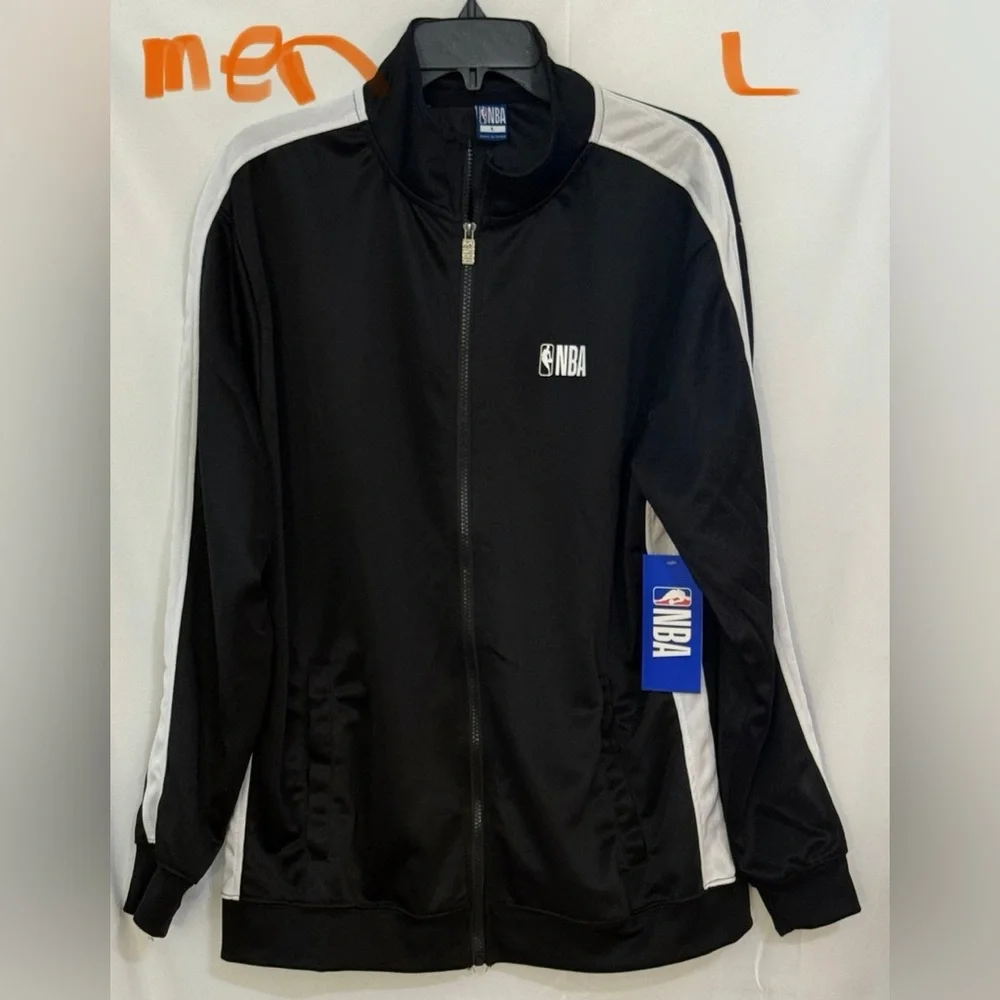 NBA Lightweight Shirt Jacket Black W/ Pockets